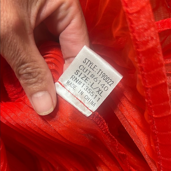 WynneLayers Red Pleated Draped Cape Jacket - Picture 6 of 8